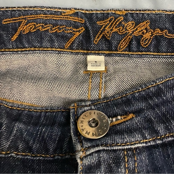 Tommy Hilfiger Petite Blue Denim Medium Wash Jeans Size 6 Made In Canada - Picture 10 of 11